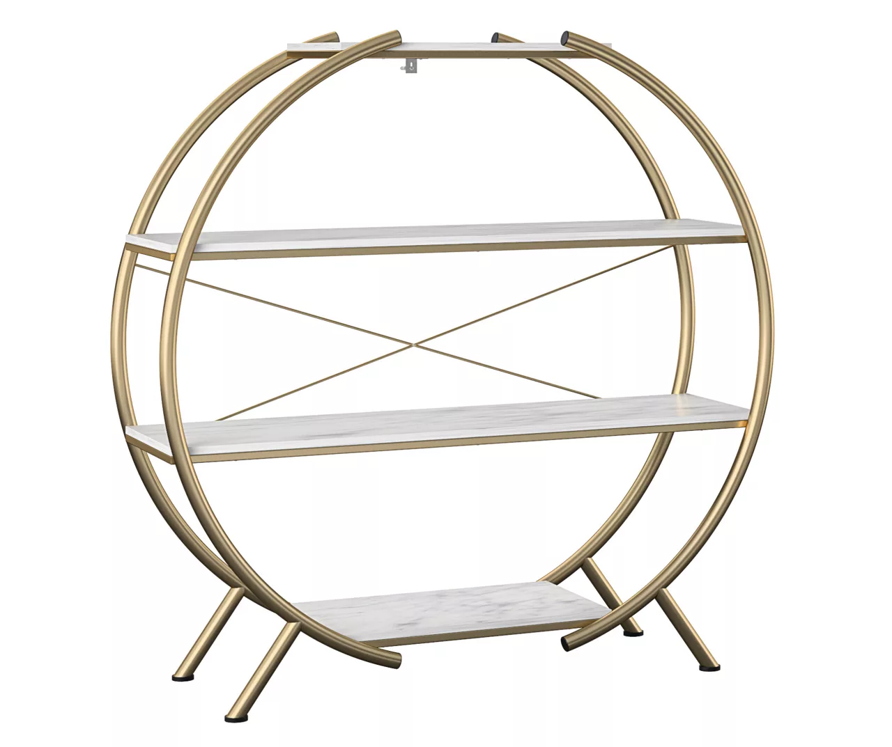 Amelia Faux Marble 4-Shelf Bookcase Amelia Faux Marble 4-Shelf Bookcase -Home Furniture Store 810589033 4