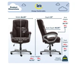 Benton Brown Big & Tall Faux Leather Executive Office Chair 6 Benton Brown Big & Tall Faux Leather Executive Office Chair -Home Furniture Store 810590314 7