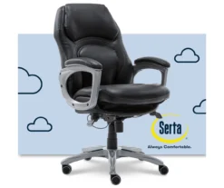 Delvin Black Bonded Leather Office Chair -Home Furniture Store 810590317 1