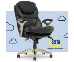 Claremont Black Bonded Leather Office Chair -Home Furniture Store 810590374 1