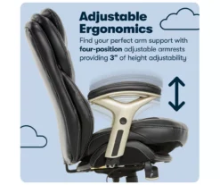 Claremont Black Bonded Leather Office Chair -Home Furniture Store 810590374 11