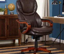Conway Dark Brown Big & Tall Bonded Leather Office Chair 5 Conway Dark Brown Big & Tall Bonded Leather Office Chair -Home Furniture Store 810590381 2