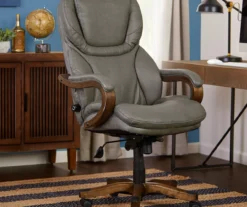 Conway Gray Big & Tall Bonded Leather Office Chair -Home Furniture Store 810590383 2