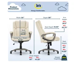 Serta Garret Executive Bonded Leather Office Chair -Home Furniture Store 810590385 7