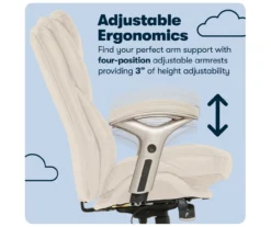 Claremont Ivory Bonded Leather Office Chair -Home Furniture Store 810590394 11