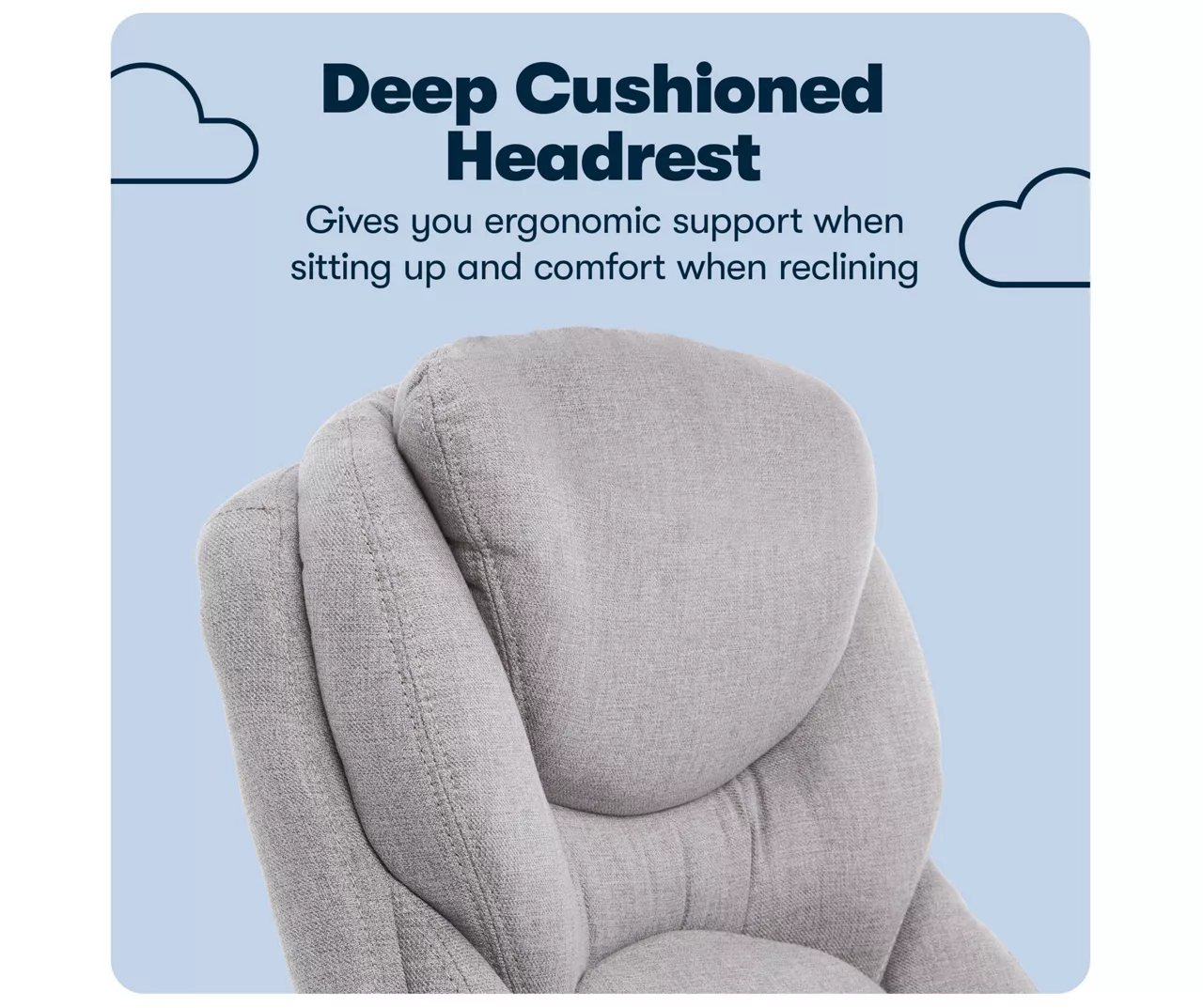 Claremont Light Gray Fabric Office Chair Claremont Light Gray Fabric Office Chair -Home Furniture Store 810590395 10 1