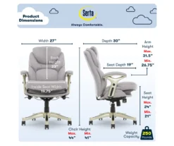 Serta Claremont Fabric Office Chair -Home Furniture Store 810590395 6