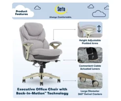 Claremont Light Gray Fabric Office Chair 8 Claremont Light Gray Fabric Office Chair -Home Furniture Store 810590395 7 1