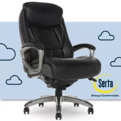 Lautner Gray Executive Bonded Leather Office Chair 8 Lautner Gray Executive Bonded Leather Office Chair -Home Furniture Store 810590397 11 1