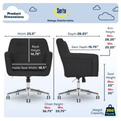 Serta Ashland Fabric Office Chair -Home Furniture Store 810590407 61