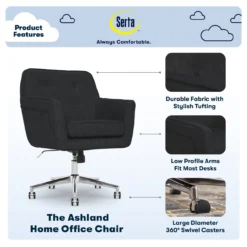Serta Ashland Fabric Office Chair -Home Furniture Store 810590407 71