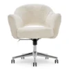 Valetta Cream Faux Fur Office Chair 1 Valetta Cream Faux Fur Office Chair -Home Furniture Store 810590414 3