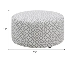 Anderson Gray Lattice Ottoman 4 Anderson Gray Lattice Ottoman -Home Furniture Store 810590544 2 1