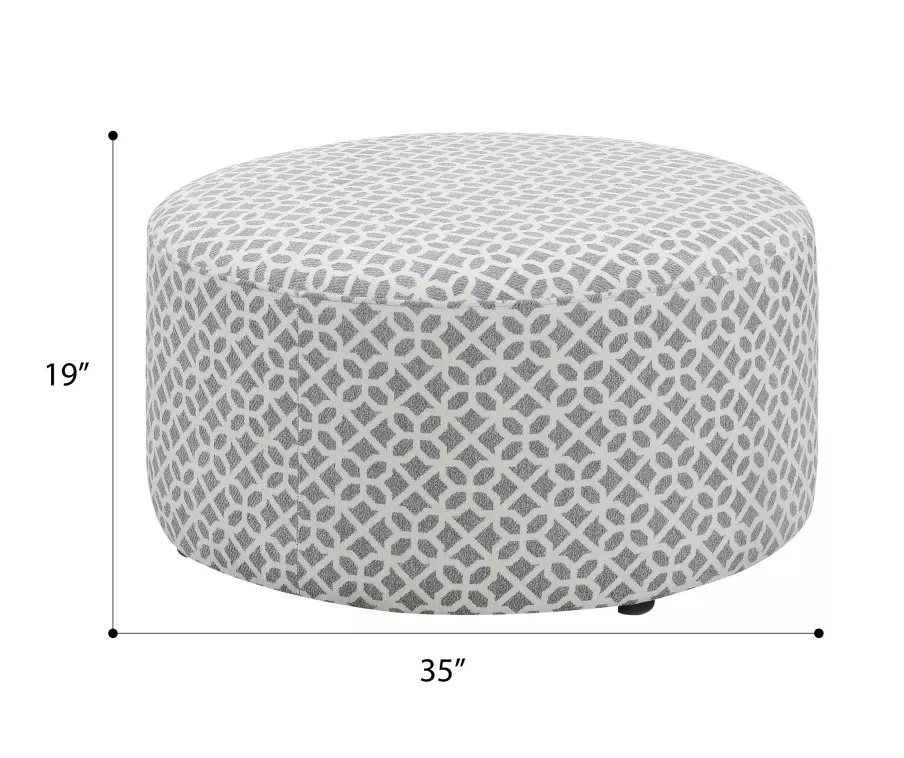 Anderson Gray Lattice Ottoman Anderson Gray Lattice Ottoman -Home Furniture Store 810590544 2 1