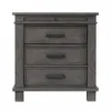 Topeka Warm Gray 3-Drawer Nightstand With USB Charging -Home Furniture Store 810591526 3