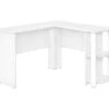White L-Shaped Corner Desk With Open Storage 1 White L-Shaped Corner Desk With Open Storage -Home Furniture Store 810597220