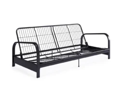 DHP Elbern Black Metal Futon With Black Microfiber Cover -Home Furniture Store 810598097 10