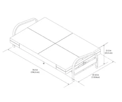 DHP Elbern Black Metal Futon With Black Microfiber Cover -Home Furniture Store 810598097 7