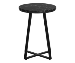 Monarch Faux Marble & Metal Accent Table 5 Monarch Faux Marble & Metal Accent Table -Home Furniture Store 810598395 A2