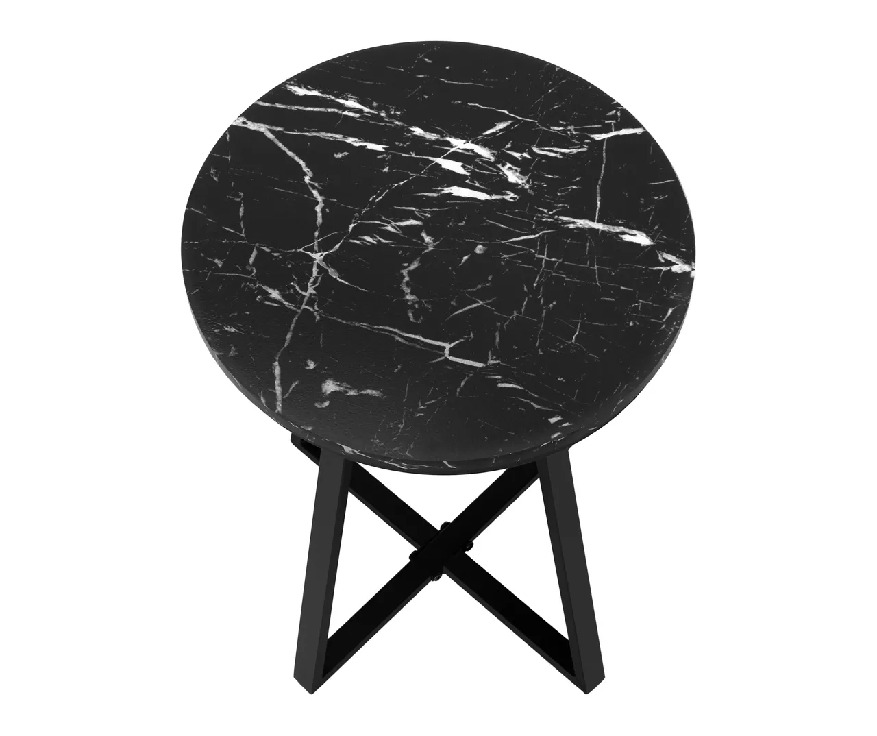 Monarch Faux Marble & Metal Accent Table Monarch Faux Marble & Metal Accent Table -Home Furniture Store 810598395 A5