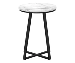 Monarch Faux Marble & Metal Accent Table 12 Monarch Faux Marble & Metal Accent Table -Home Furniture Store 810598396 A0