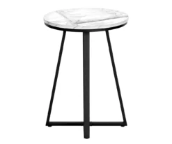 Monarch Faux Marble & Metal Accent Table 13 Monarch Faux Marble & Metal Accent Table -Home Furniture Store 810598396 A3