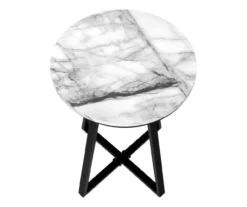 Monarch Faux Marble & Metal Accent Table 16 Monarch Faux Marble & Metal Accent Table -Home Furniture Store 810598396 A4