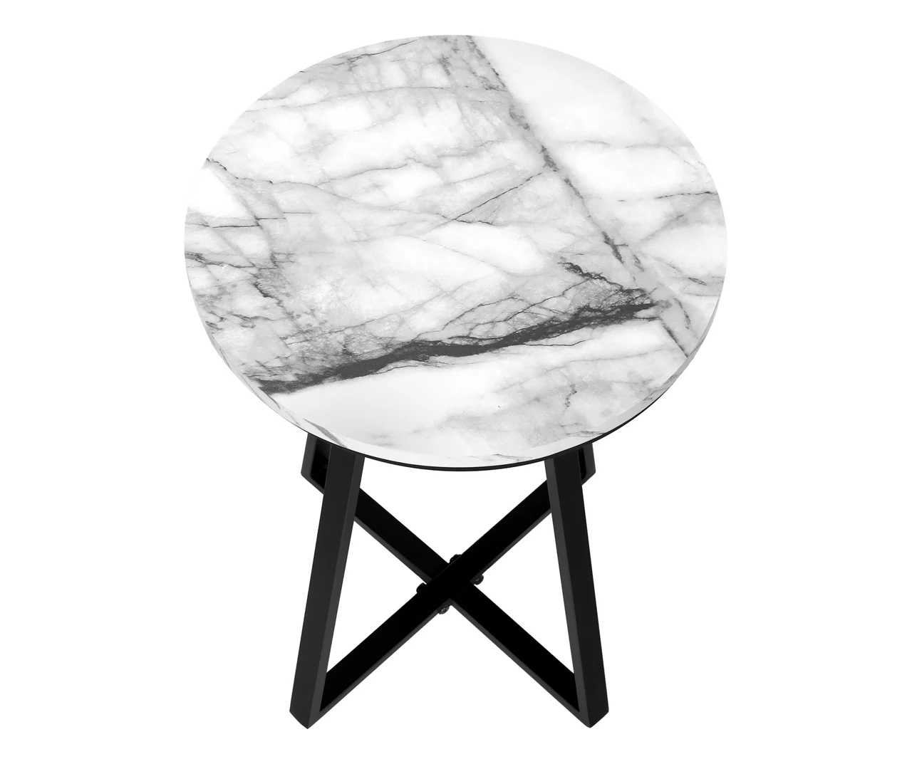 Monarch Faux Marble & Metal Accent Table Monarch Faux Marble & Metal Accent Table -Home Furniture Store 810598396 A4