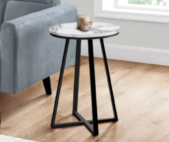 Monarch Faux Marble & Metal Accent Table 15 Monarch Faux Marble & Metal Accent Table -Home Furniture Store 810598396 B0