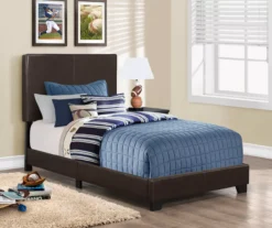 Monarch Faux Leather Twin Bed -Home Furniture Store 810598496 B0