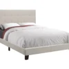 Monarch Linen Tufted Low Profile Bed -Home Furniture Store 810598502 A0