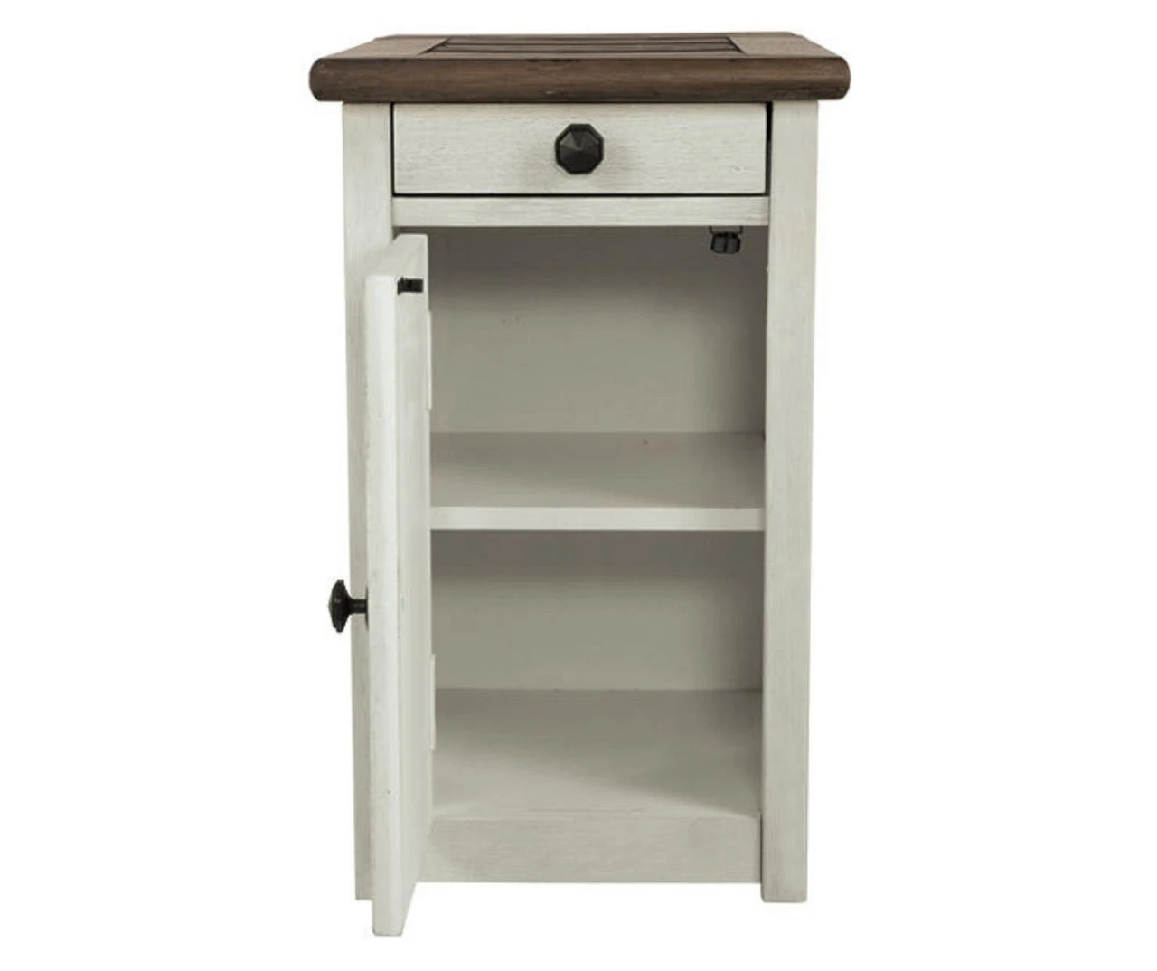 Bolanburg Chairside End Table with USB Ports, Outlets & Tray Bolanburg Chairside End Table With USB Ports, Outlets & Tray -Home Furniture Store 810598698