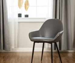 Glitzhome Mid-Century Modern Faux Leather Dining Chairs, 2-Pack 4 Glitzhome Mid-Century Modern Faux Leather Dining Chairs, 2-Pack -Home Furniture Store 810598715 A0 2 1