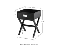 Glitzhome X-Leg End Table -Home Furniture Store 810598717 A0 6