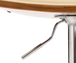 Glitzhome Mid-Century Modern Faux Leather & Chrome Adjustable Bar Stools, 2-Pack -Home Furniture Store 810598740 A0 5