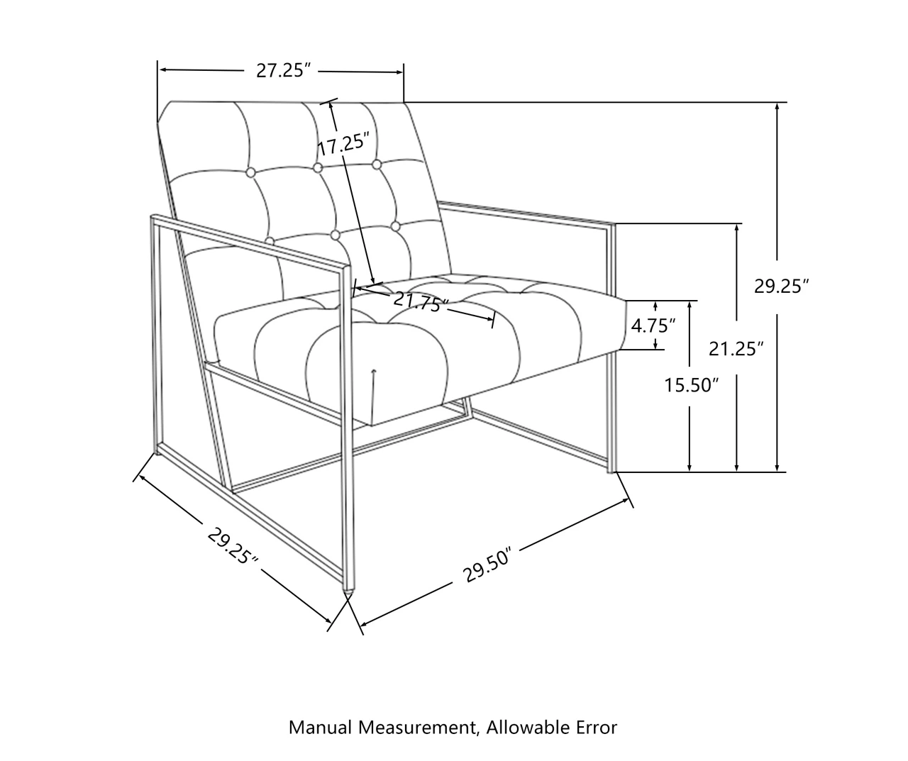 Glitzhome Modern Industrial Faux Leather Accent Chairs, 2-Pack Glitzhome Modern Industrial Faux Leather Accent Chairs, 2-Pack -Home Furniture Store 810598913 A0 8