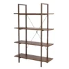 Walnut Modern Open 4-Shelf Bookcase -Home Furniture Store 810598940 A0 1