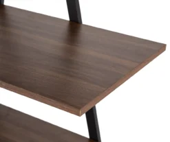 Walnut Modern A-Frame 4-Shelf Bookcase -Home Furniture Store 810598942 A0 4