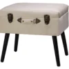 Seashell White Velvet Suitcase Storage Stool -Home Furniture Store 810598945 A0 1