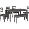 Fairview 6-Piece Dining Set With Bench -Home Furniture Store 810599355 2