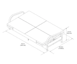 DHP Elbern Black Metal Futon With Cover 11 DHP Elbern Black Metal Futon With Cover -Home Furniture Store 810599700 810600181 810600182 A8 2