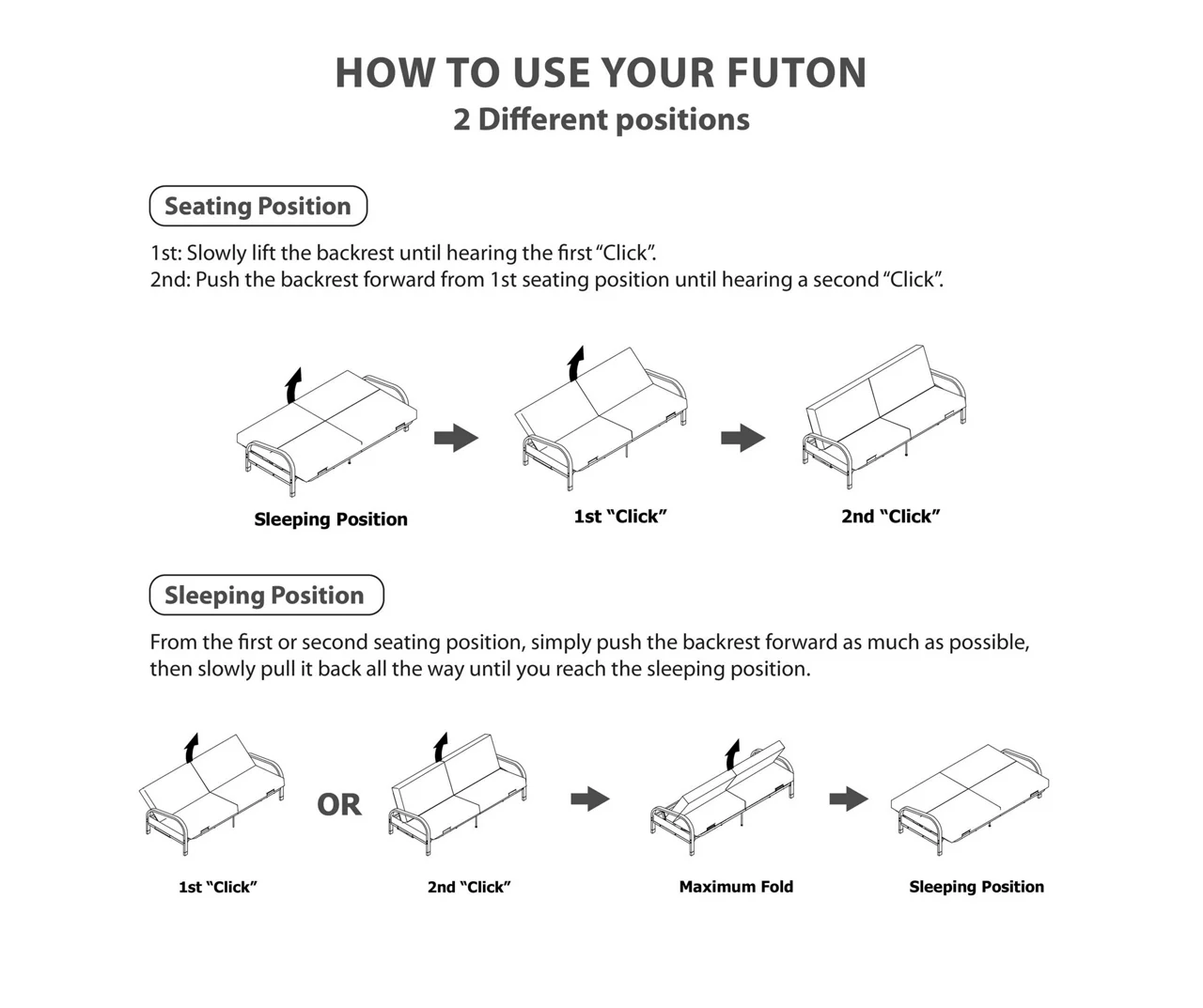 DHP Elbern Black Metal Futon with Cover DHP Elbern Black Metal Futon With Cover -Home Furniture Store 810599700 810600181 810600182 M0