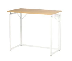 Blonde Wood & White Folding Desk