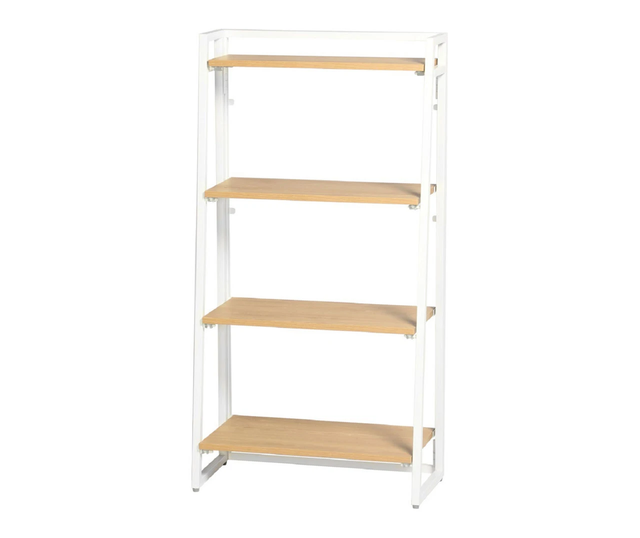 Blonde Wood Look & White 4-Tier Folding Bookcase Blonde Wood Look & White 4-Tier Folding Bookcase -Home Furniture Store 810606565 A0 1