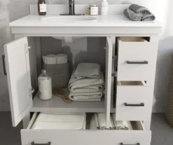 DHP Atwater Living Mills Gray Bathroom Vanity With White Sink -Home Furniture Store 810610512 B0 4