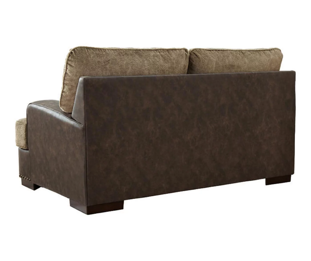 Alesbury Brown Faux Leather Loveseat Alesbury Brown Faux Leather Loveseat -Home Furniture Store 810612253 2