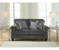 Gavril Smoky Gray Loveseat -Home Furniture Store 810612303 2