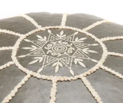 Moroccan Vegan Leather Pouf 4 Moroccan Vegan Leather Pouf -Home Furniture Store 810617353 A8