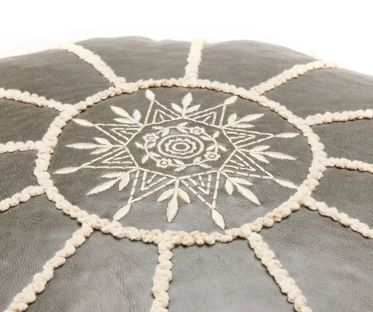 Moroccan Vegan Leather Pouf Moroccan Vegan Leather Pouf -Home Furniture Store 810617353 A8