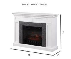 48" Faux Herringbone Mantel Electric Fireplace -Home Furniture Store 810617761 A6 1
